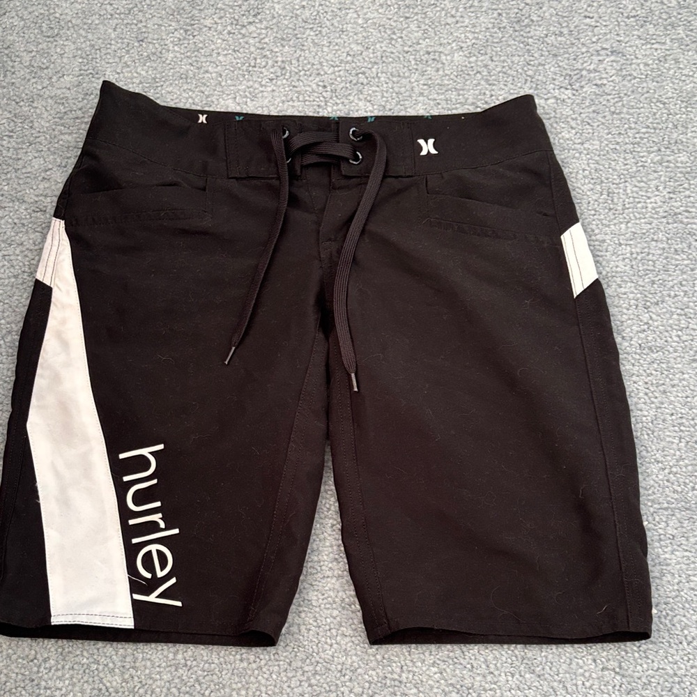 Hurley Black and White Surf Shorts